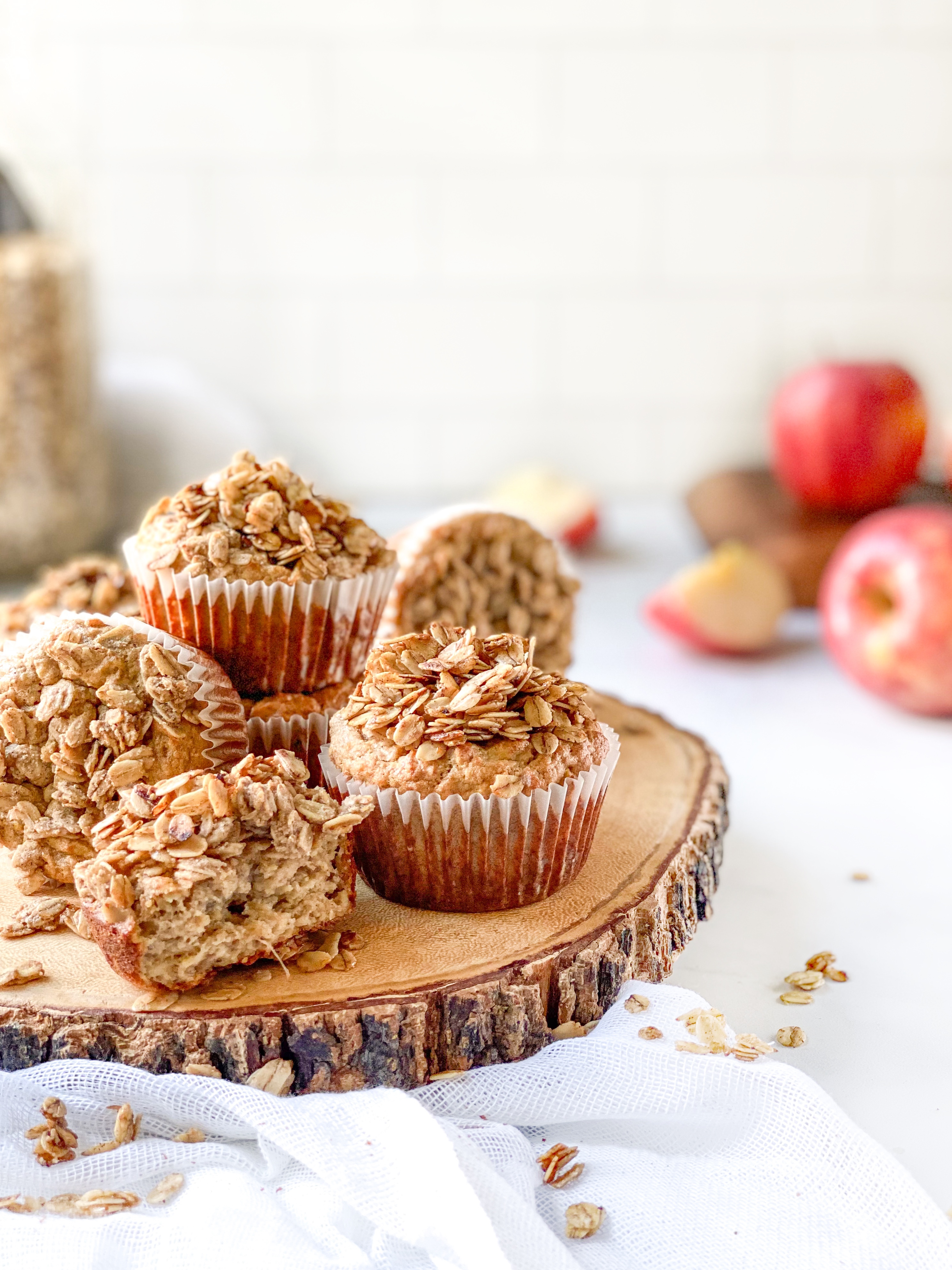 Baby friendly apple and banana muffins